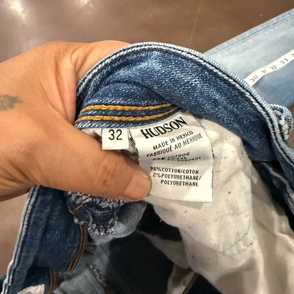 Hudson Jeans Women's Distressed Skinny Jeans - Blue - Picture 10 of 15